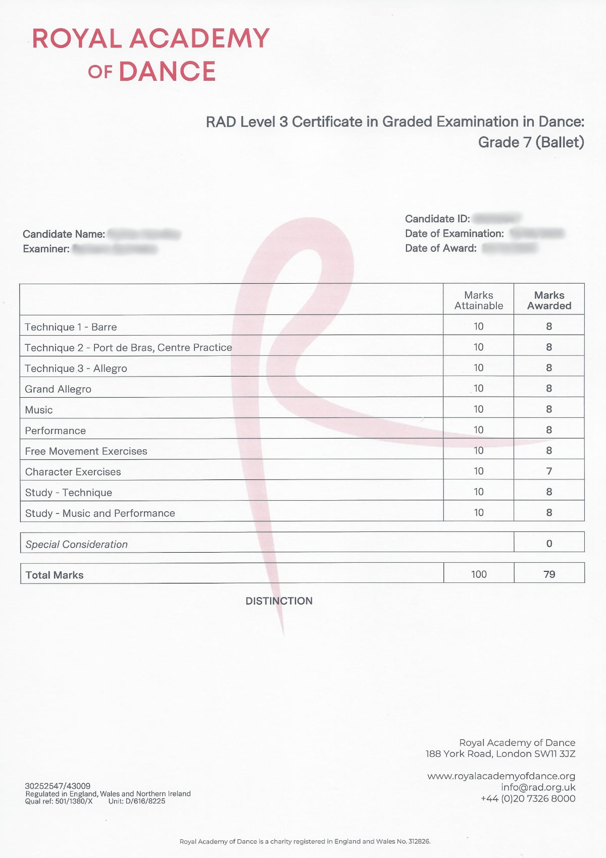 rad exam certificate